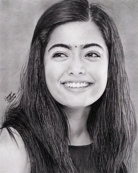 rashmika drawing